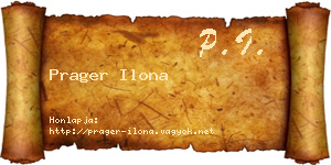 Prager Ilona névjegykártya